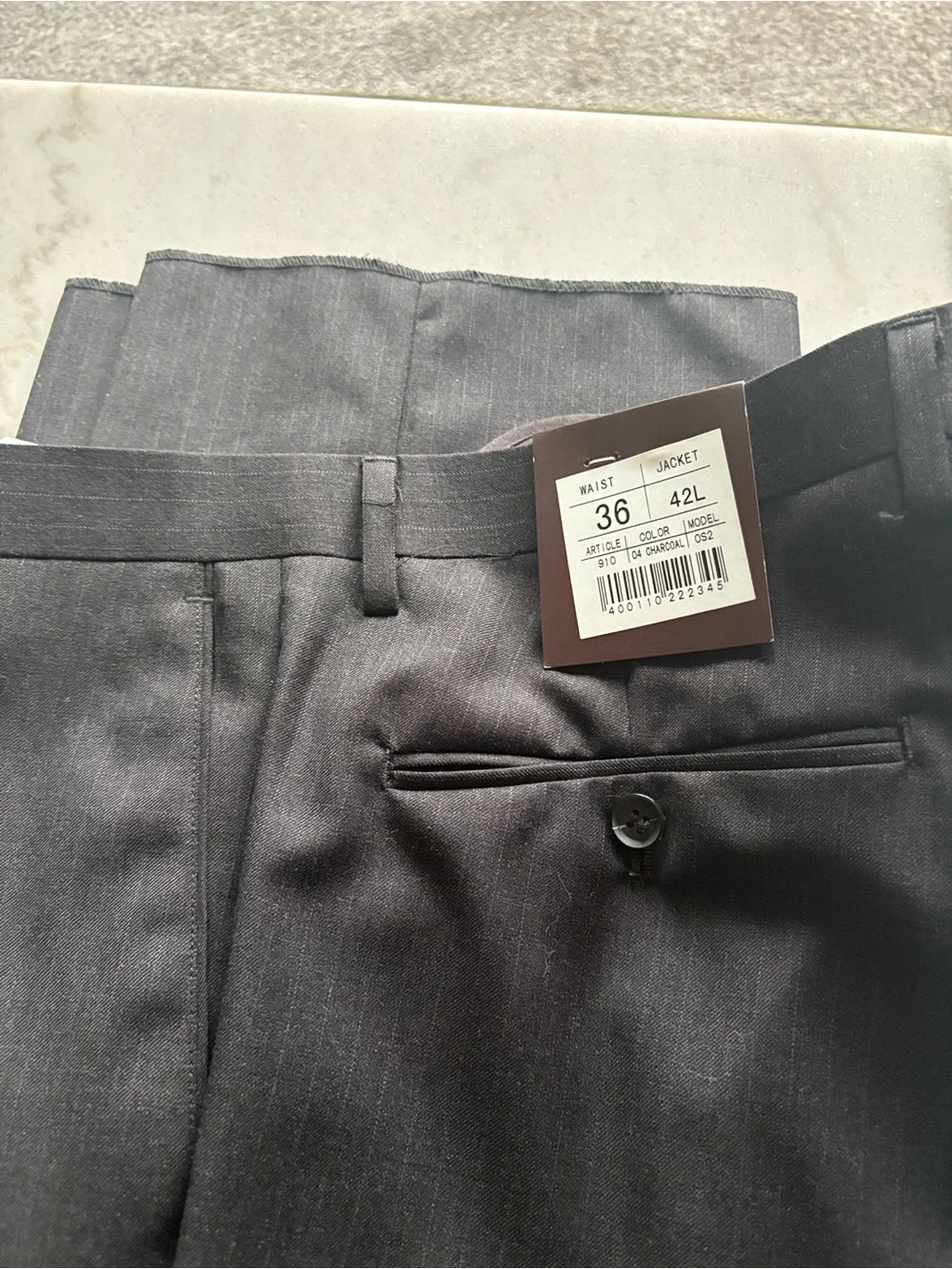 Men's Wool Giorgio Cosani Gray Pinstripe Suit